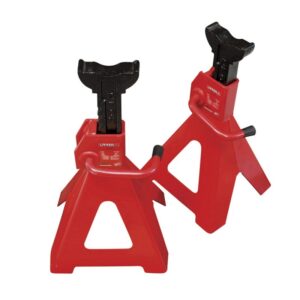 Soporte tipo caballete de fierro fundido para automoviles , capacidad 3 toneladas